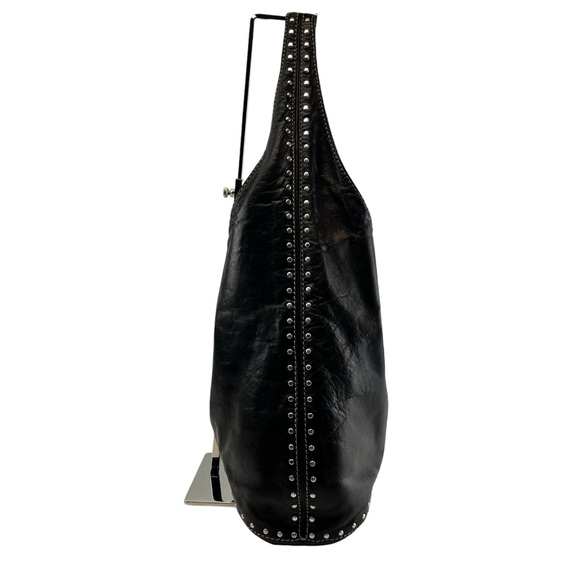 MICHAEL Michael Kors Large Astor Hobo Soft Leather in Black Silver Studs Rivets - Picture 4 of 11